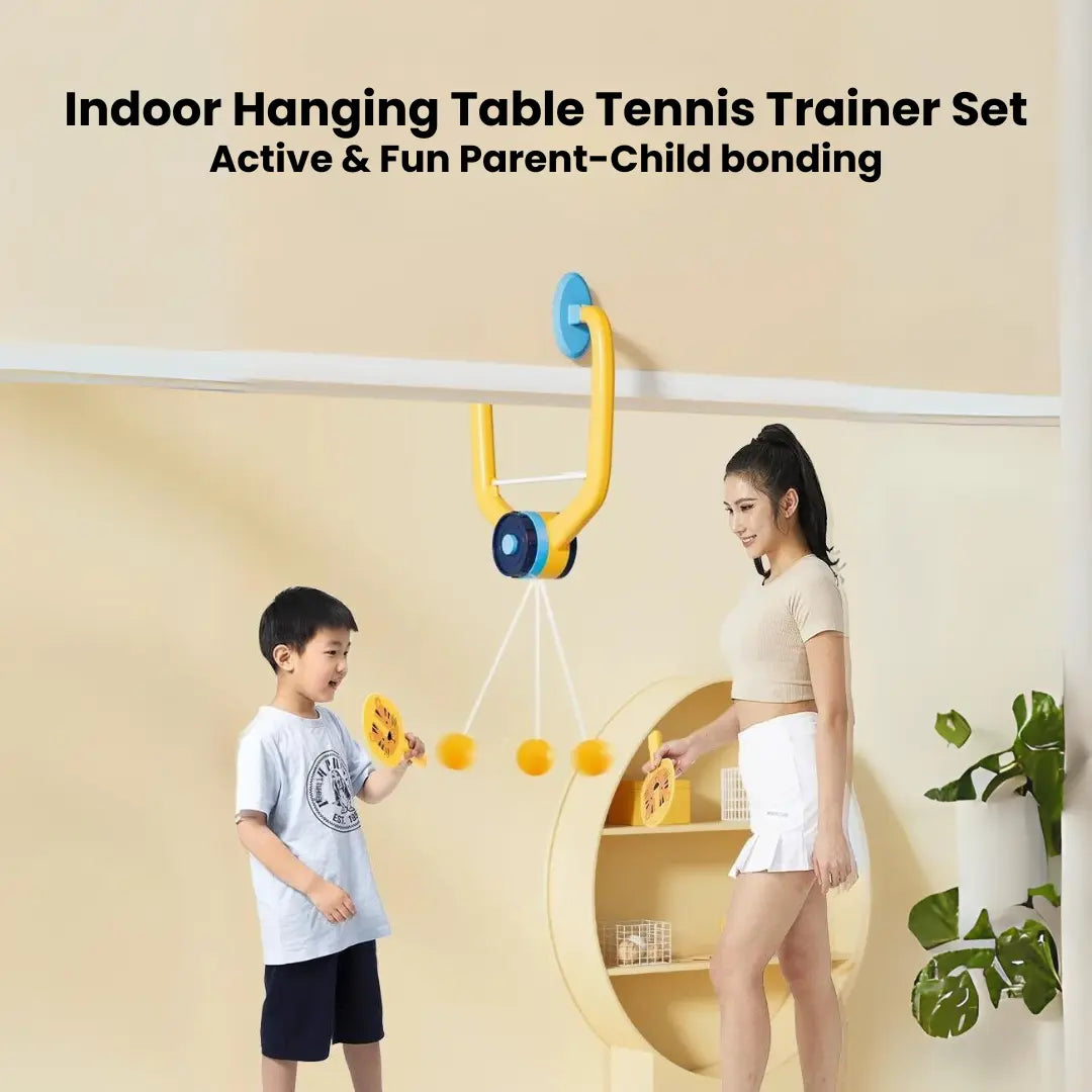 Indoor Hanging Table Tennis Trainer Set – Fun Way to Reduce Kids’ Screen Time & Keep Them Active at Home 🏓