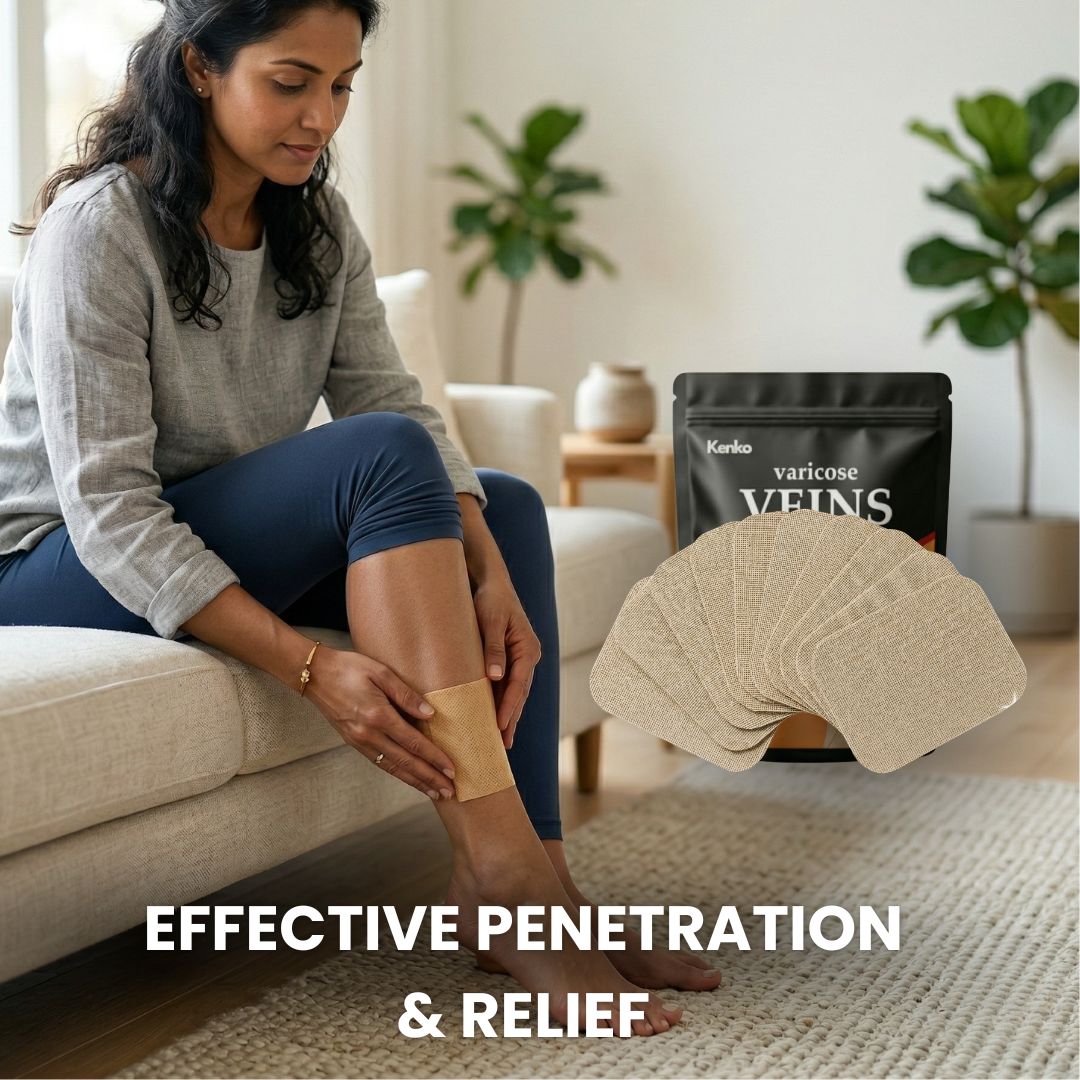Nabhya™ Spider & Varicose Vein Patches | Natural Herbal Therapy for Swelling, Fatigue & Vein Health