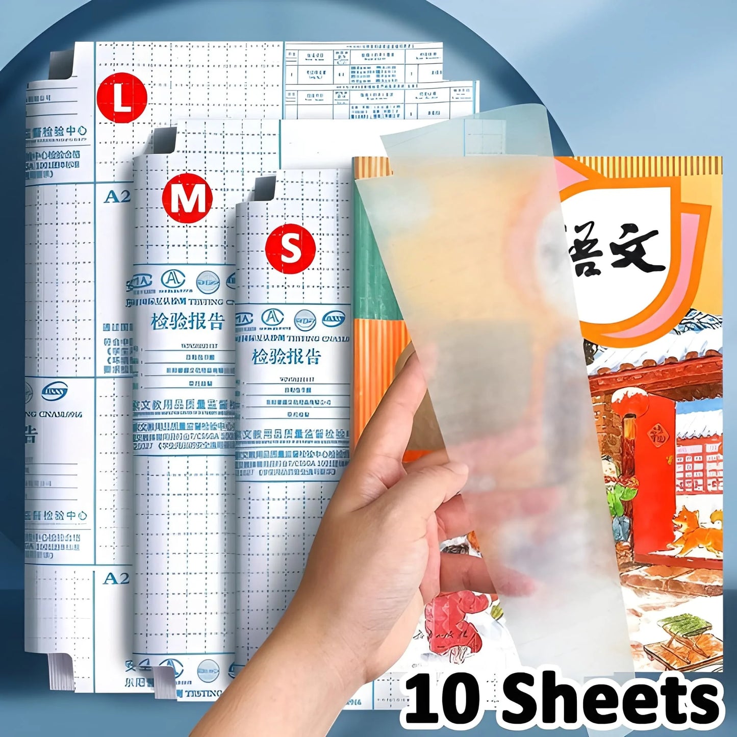 Self-Adhesive Transparent Waterproof Book Cover Film (30 Pcs – 3 Sizes, 10 Each)