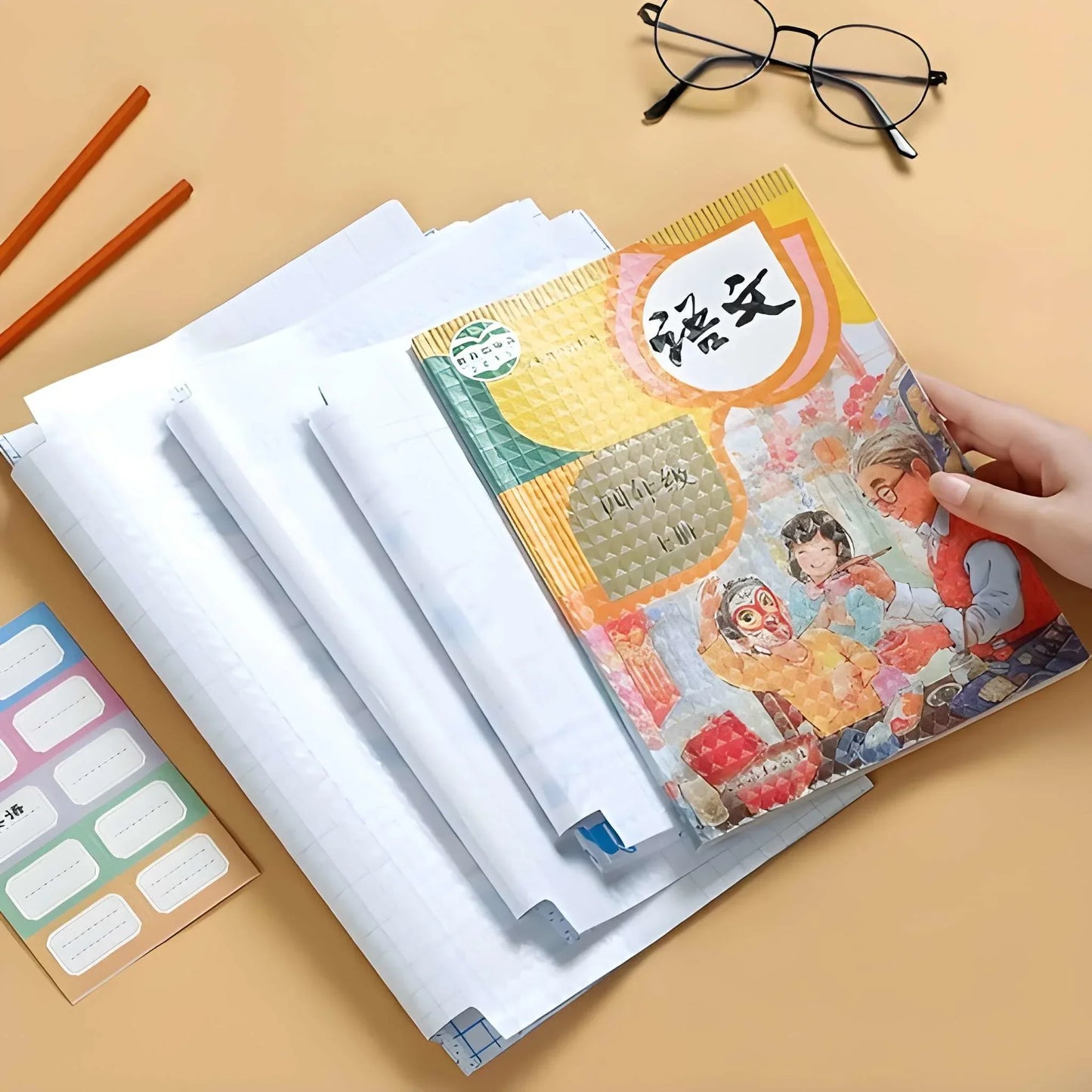 Self-Adhesive Transparent Waterproof Book Cover Film (30 Pcs – 3 Sizes, 10 Each)