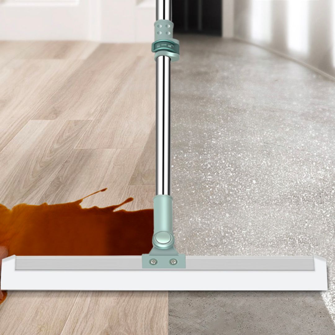 Magic Broom Silicone Multifunctional Wiper | 2-in-1 Heavy-Duty Cleaning Tool | 180° Rotating Head | Stainless Steel Extendable Handle | Perfect for Home, Kitchen, Bathroom & Windows