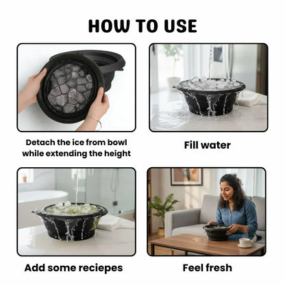 Silicone Ice Facial Bowl – Instant Glow, Tight Skin, Reduce Pimples & Puffiness for Fresh Skin at Home