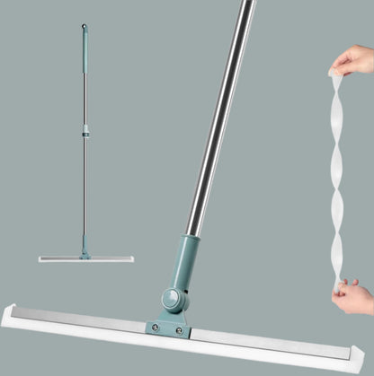 Magic Broom Silicone Multifunctional Wiper | 2-in-1 Heavy-Duty Cleaning Tool | 180° Rotating Head | Stainless Steel Extendable Handle | Perfect for Home, Kitchen, Bathroom & Windows