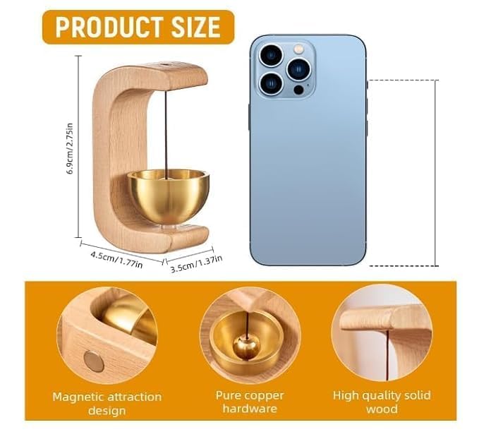 Premium Wooden Bell for Home Décor – Handcrafted to Bring Peace & Positivity