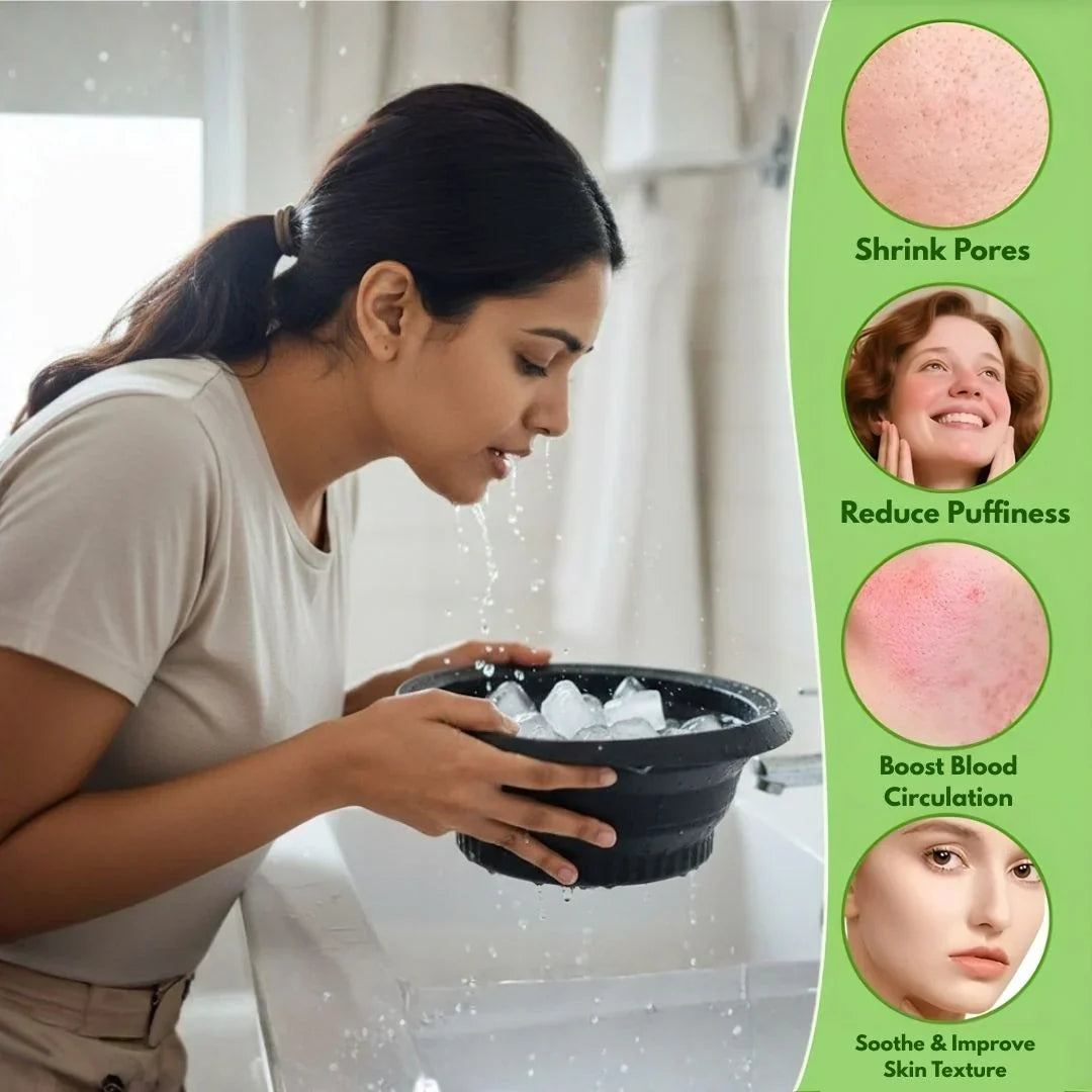 Silicone Ice Facial Bowl – Instant Glow, Tight Skin, Reduce Pimples & Puffiness for Fresh Skin at Home