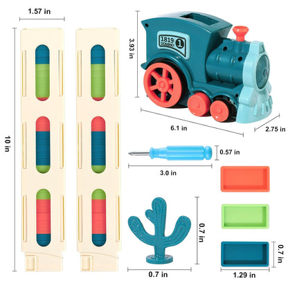 180 PCS Domino Train Set, Automatic Dominoes Train Toys for Kids, Family Games for kids, Dominoes Train Toy with Lights and Sound, Valentines Day Gifts for Kids, Birthday Gifts for Age 4-8 Boys Girls
