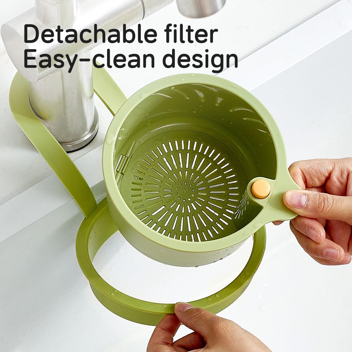 Kitchen Sink Drain Basket – Double Layer Strainer & Detachable Food Waste Filter