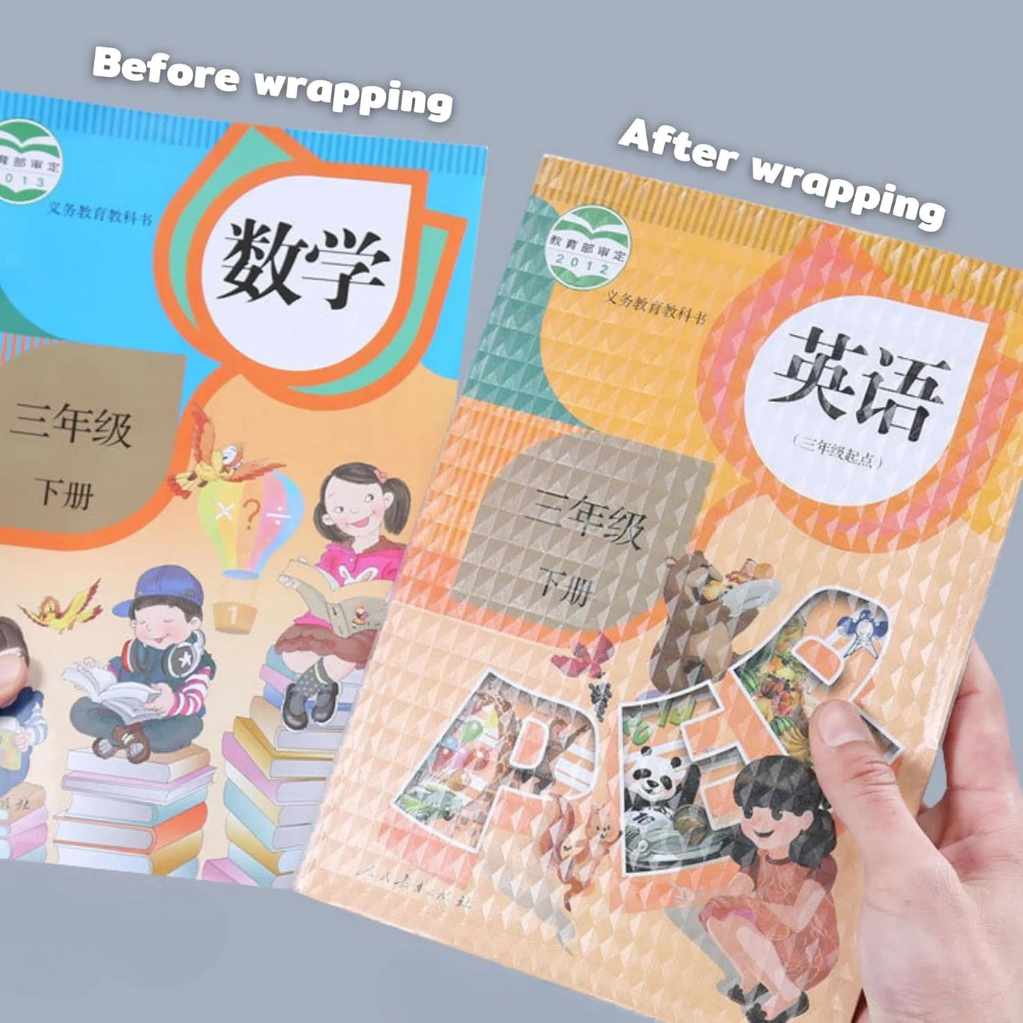 Self-Adhesive Transparent Waterproof Book Cover Film (30 Pcs – 3 Sizes, 10 Each)