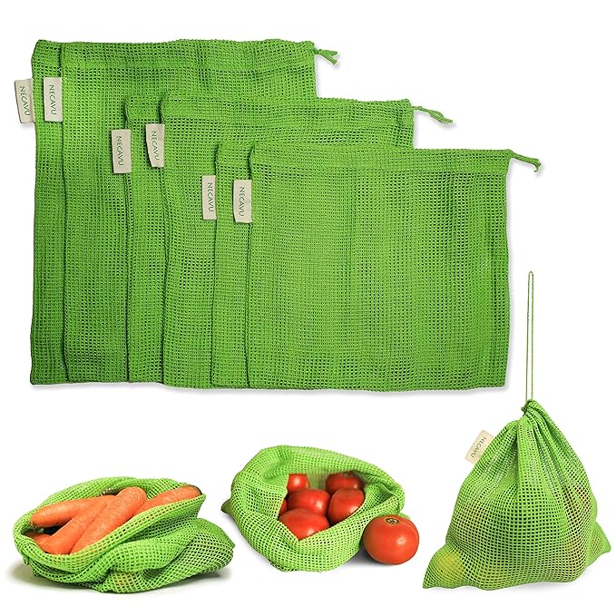 Natural Cotton Vegetables Bags For Fridge Storage