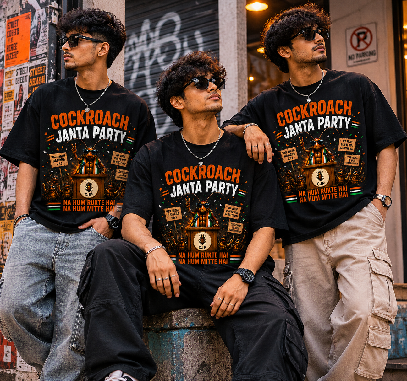 Cockroach Janta Party Oversized T-Shirt