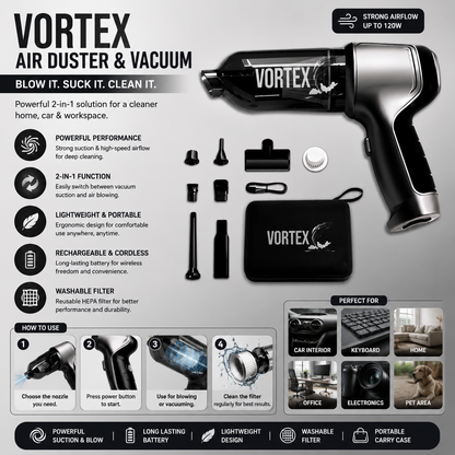 [UPGRADED] Wireless Powerful Car Vacuum Cleaner