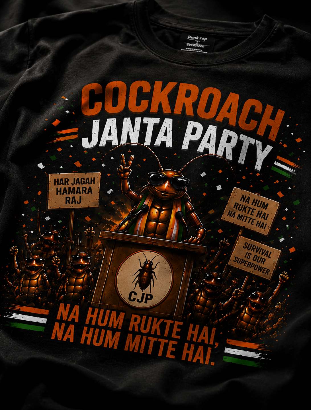 Cockroach Janta Party Oversized T-Shirt
