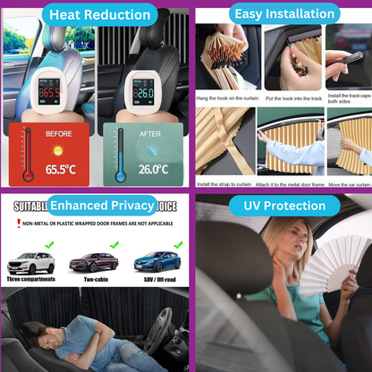 Premium Magnetic Car Curtains – Set of 4 for All Windows!