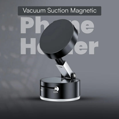 Vacuum Magnetic Suction Phone Holder – Foldable, 360° Rotatable & Works Everywhere!