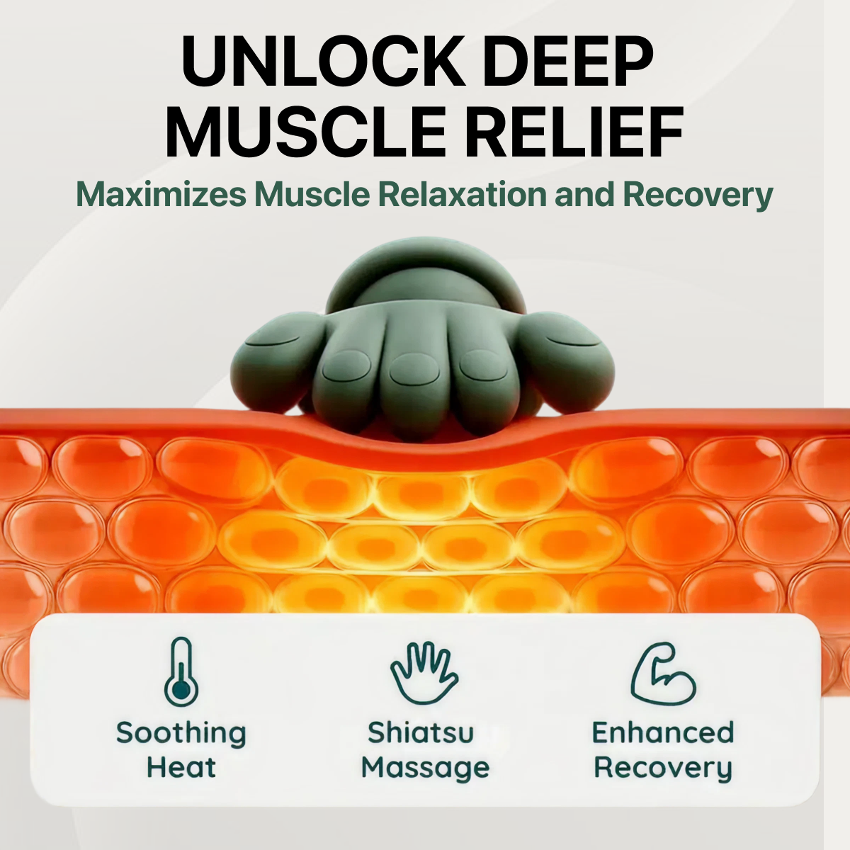 Wireless 4D Shiatsu Neck & Back Massager with Heat Therapy