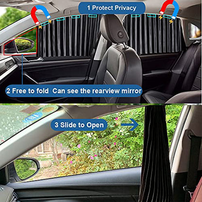 Premium Magnetic Car Curtains – Set of 4 for All Windows!