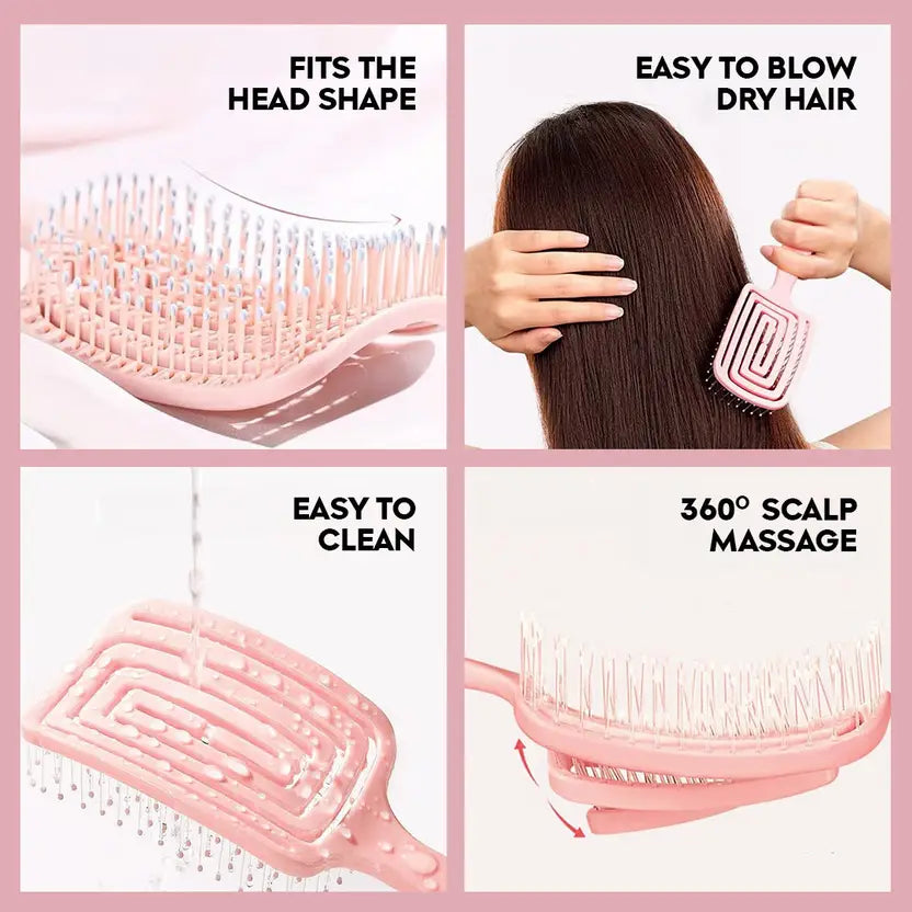 Viral 3D Flexible Hair Brush for All Hair Types | Buy 1 Get 1 Free