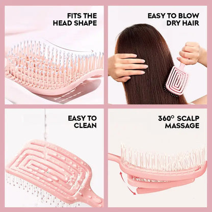 Viral 3D Flexible Hair Brush for All Hair Types | Buy 1 Get 1 Free