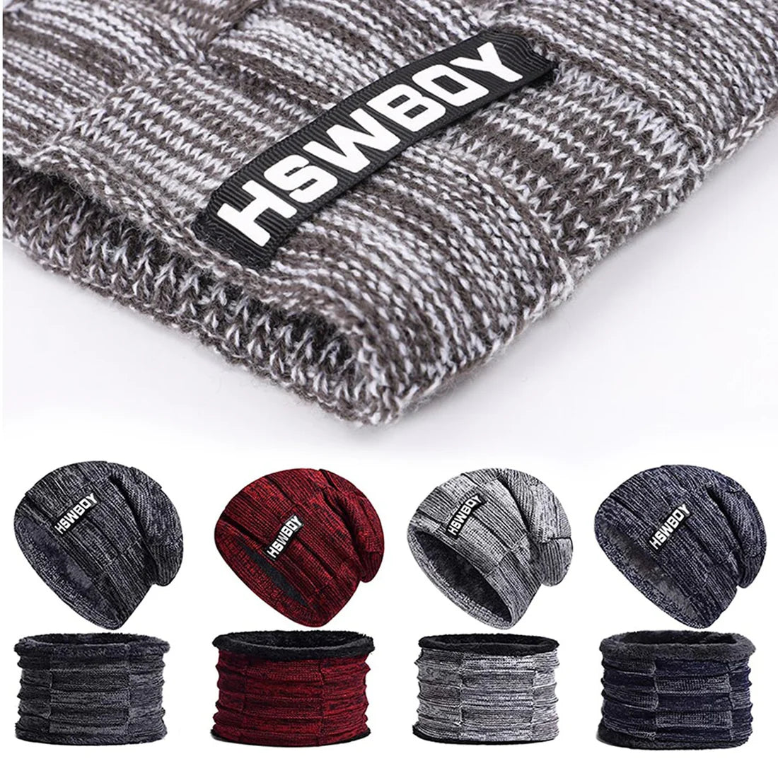 🧣 Ultra-Soft Woollen Beanie Cap + Muffler Se