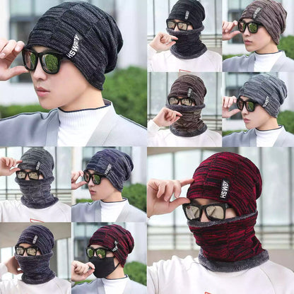 🧣 Ultra-Soft Woollen Beanie Cap + Muffler Se