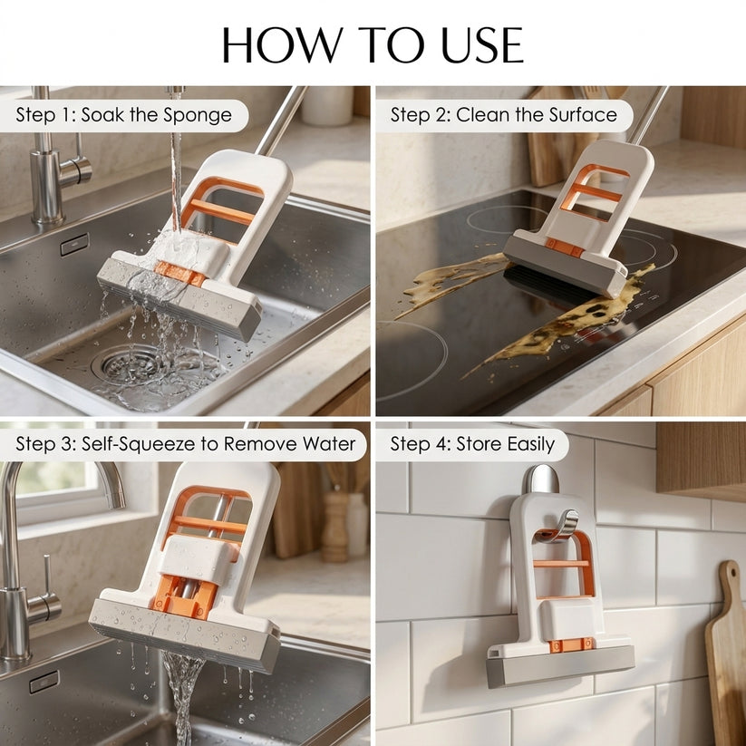 Mini Foldable Sponge Mop | Self-Squeezing Cleaning Mop (BUY 1 GET 1 FREE)
