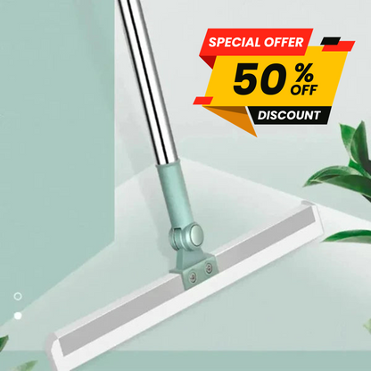 Magic Broom Silicone Multifunctional Wiper | 2-in-1 Heavy-Duty Cleaning Tool | 180° Rotating Head | Stainless Steel Extendable Handle | Perfect for Home, Kitchen, Bathroom & Windows