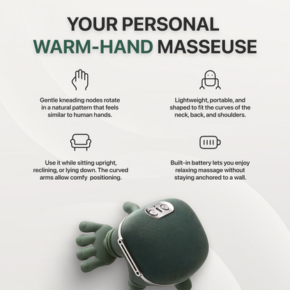 Wireless 4D Shiatsu Neck & Back Massager with Heat Therapy